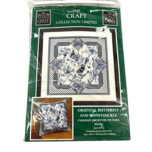 The Craft Collection Oriental Buttterfly & Honeysuckle Picture Cross Stitch NEW